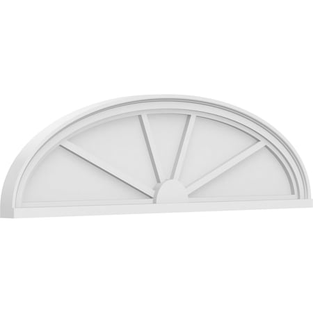 Elliptical 4 Spoke Architectural Grade PVC Pediment, 46W X 12-1/2H X 2P